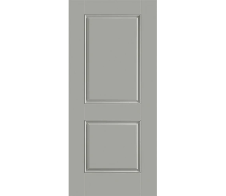 Crystal Lake Two Panel Square Fiberglass Entry Door